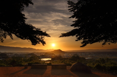 甘樫丘の夕日