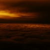 雲間から夕陽が見えた時。