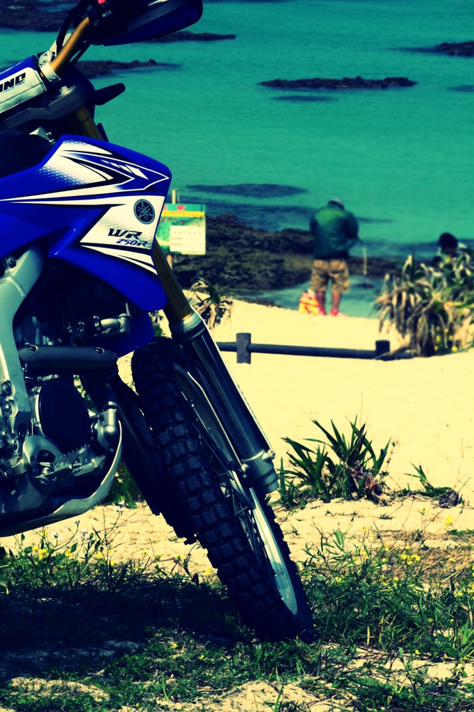 a couple with offroad-bike