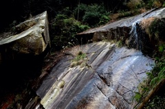 白糸の滝と虹と