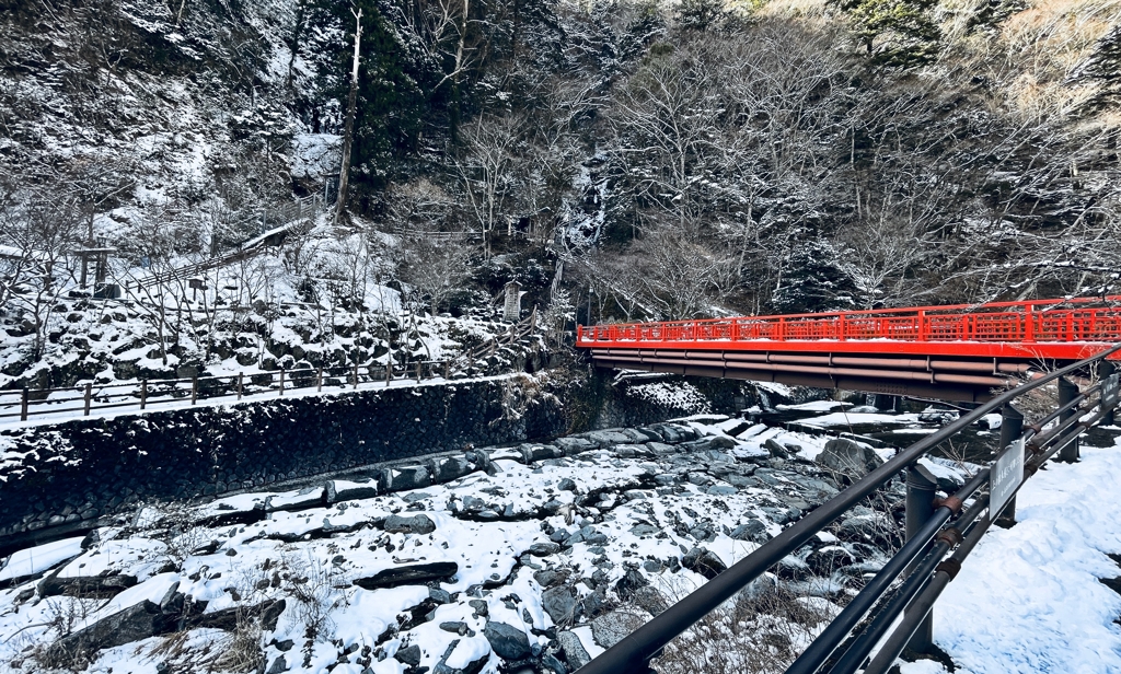 日本の冬　～梅ヶ島　湯橋～