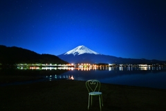 月夜の晩に富士を撮る ～河口湖～
