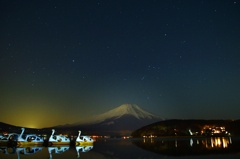 月夜の晩に富士山を撮る ～スワン～