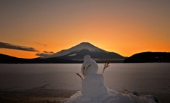 夕暮れ時は寂しそう・・・Mt.FUJI