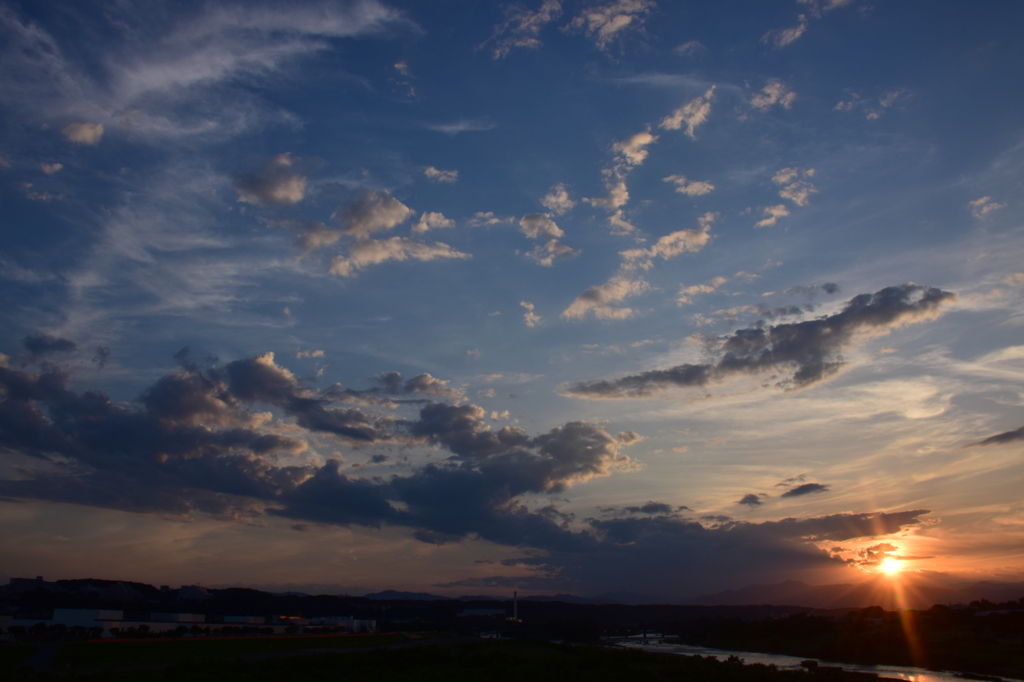 今日の夕日6/15