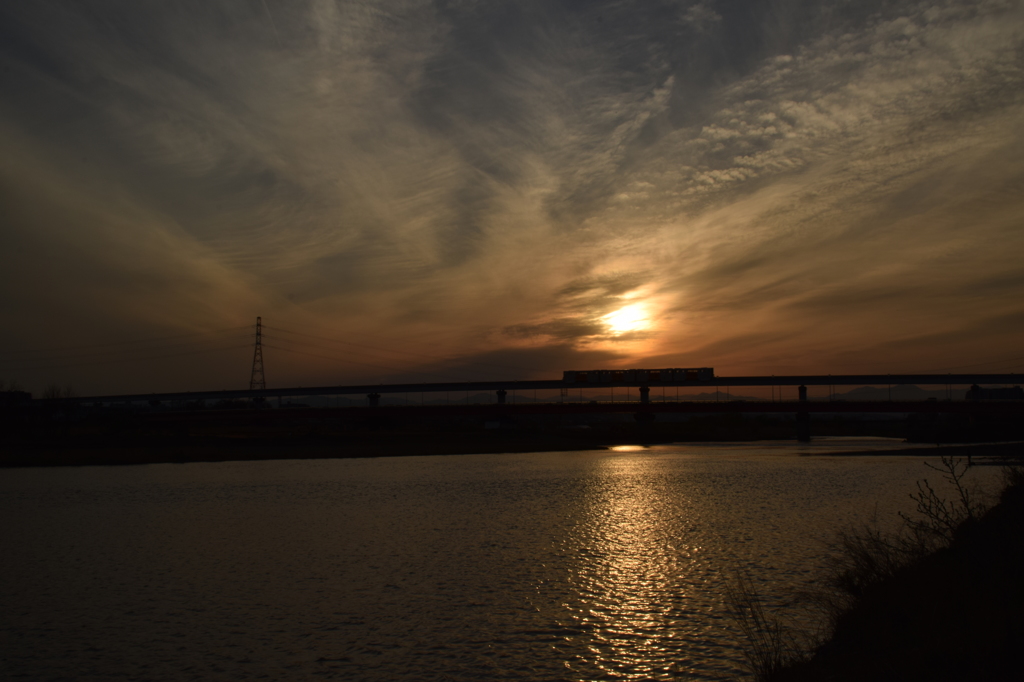 今日の夕日4/7