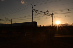 夕日が見えた瞬間
