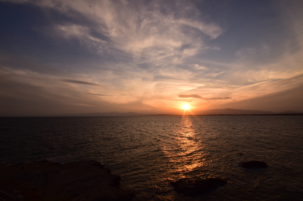 江の島からの夕景