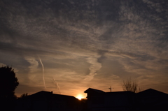 落ちた夕日