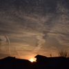 落ちた夕日