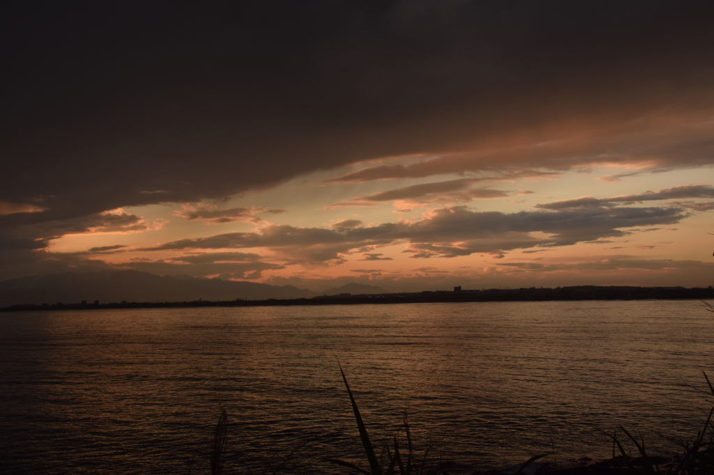 江ノ島からの夕焼け