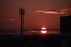 夕焼けと雲