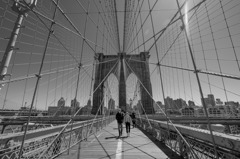 Brooklyn Bridgeにて