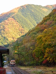 深秋の原向駅