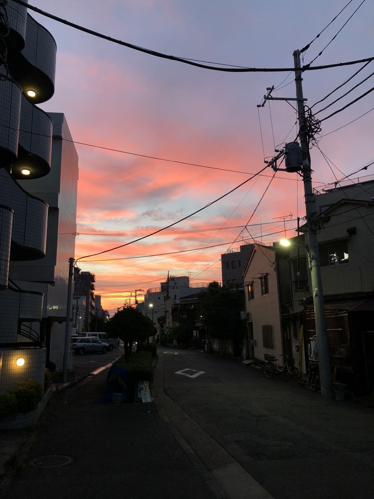 蒲田の夕日