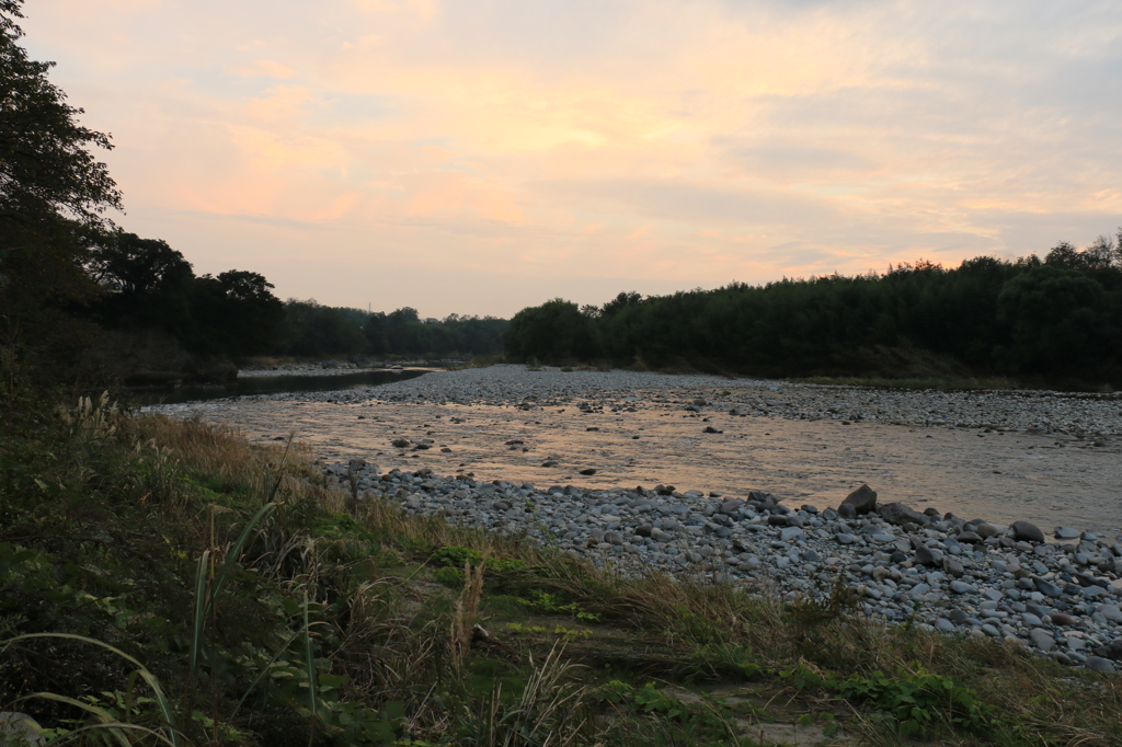 利根川の夕焼け