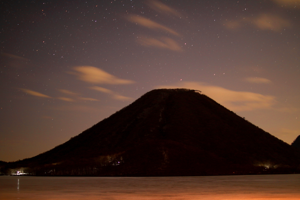 星空と榛名山