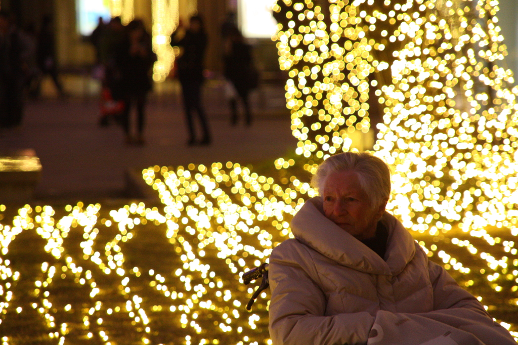 around the lights