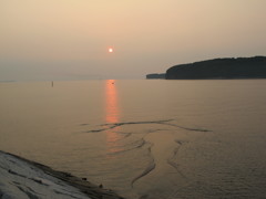 夜明けの海