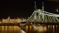 自由橋　夜景　Budapest