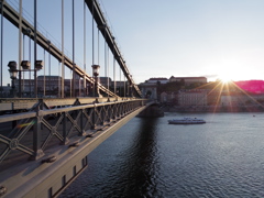 鎖橋よりの夕陽　Budapest