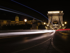 ドナウ夜景　鎖橋　Budapest