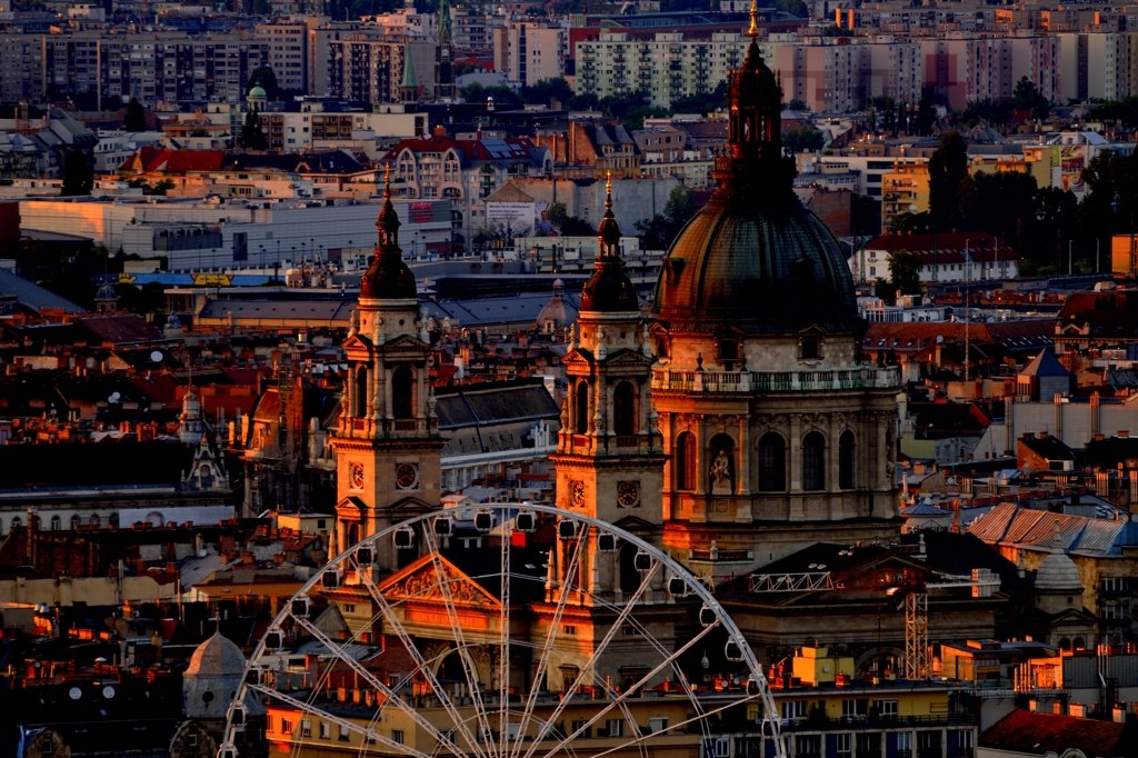 Sunset glow at the Banks of the Danube
