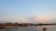 ドナウ河岸　夕景　Budapest