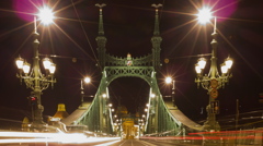 自由橋　夜景　Budapest
