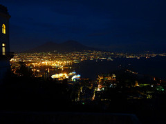 サンタルチア港の夜景　Italy Napoli