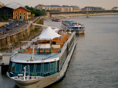 ドナウ河岸　夕景　Budapest