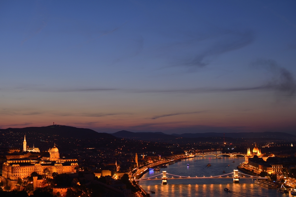 Magic hour at the Banks of the Danube