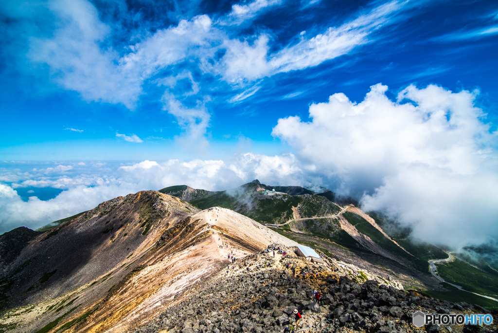 乗鞍　山と雲