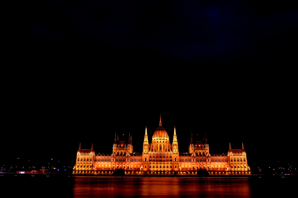 Parliament night scene at Budapest