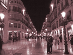 夜の街並み　Spain Malaga