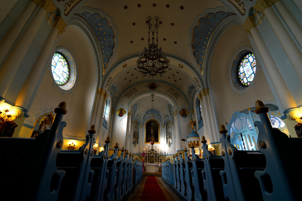 blue church
