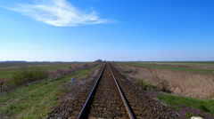 どこまでも続く線路　Hungary Hortobagy