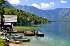 Bohinjsko jezero at Slovenia