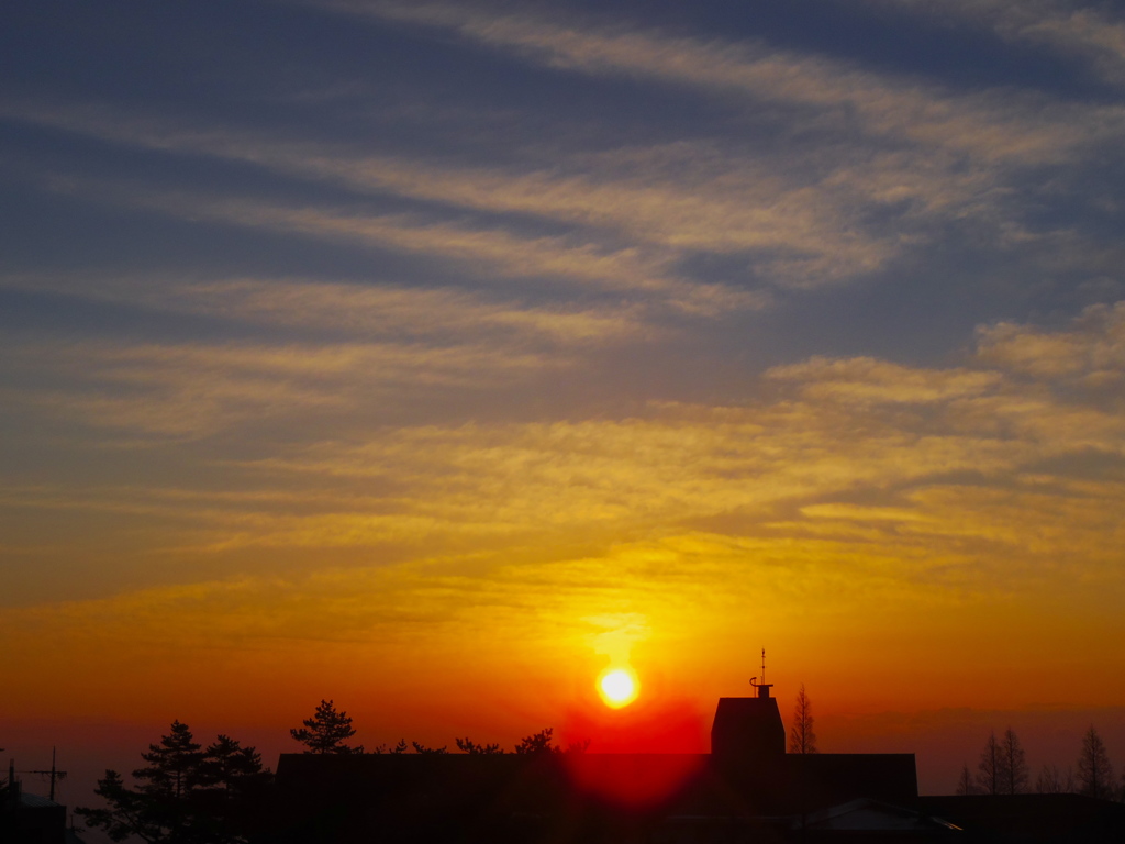 六甲山からの朝日