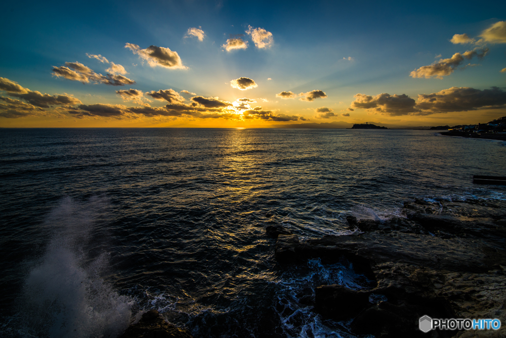 夕景　江ノ島