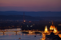 Magic hour at the Banks of the Danube
