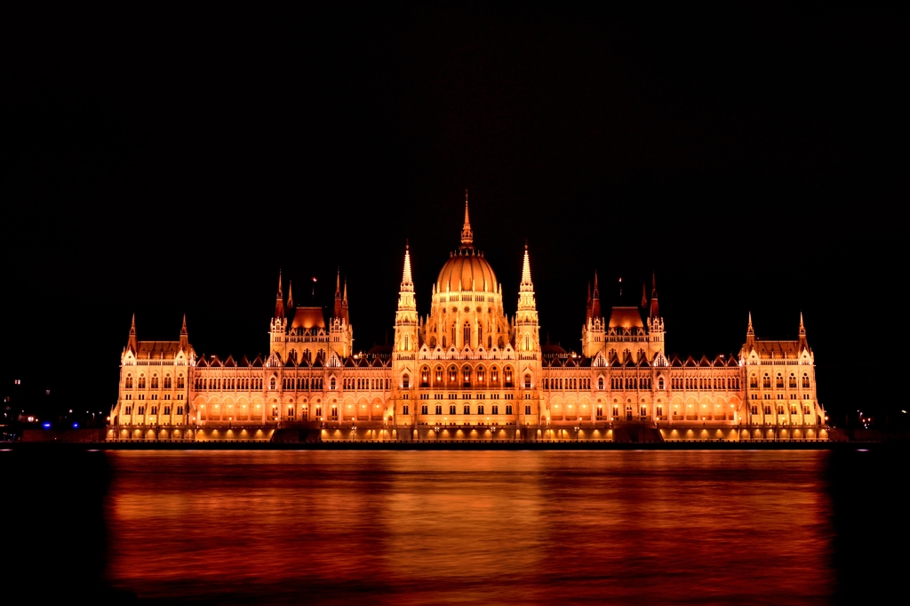 Parliament night scene at Budapest