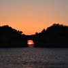 円月島の夕日