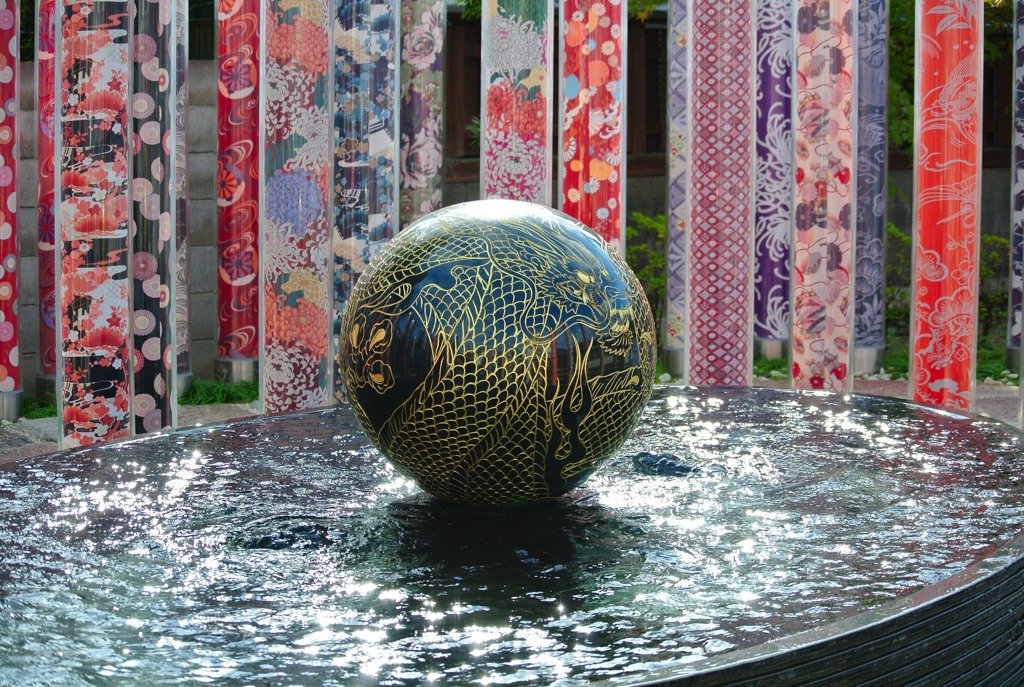 嵐電　嵐山駅にて