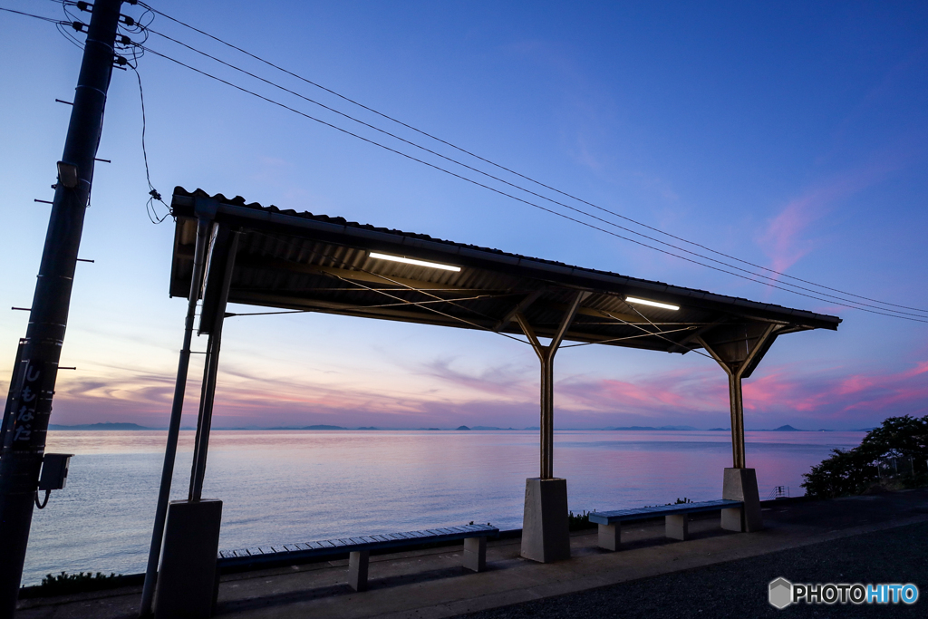 海の見える駅