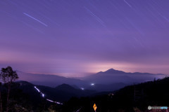 磐梯山と猪苗代湖と星と・・・