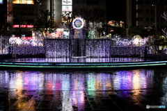 郡山駅西口広場のイルミネーション