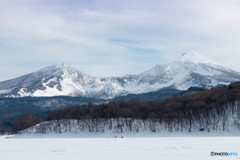 桧原湖より磐梯山