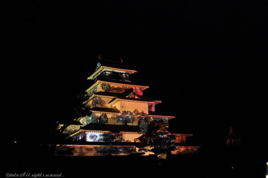 鶴ヶ城プロジェクションマッピング～庄助の春こい絵巻～