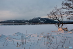 冬の磐梯山